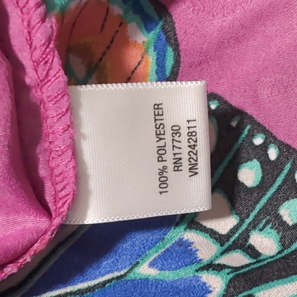 Xhilaration Purple Butterfly Print Dress Sleeveless Crisscross Back A-Line Small - Picture 5 of 5